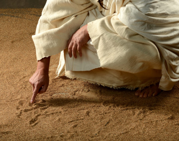 Jesus Writing on the sand
