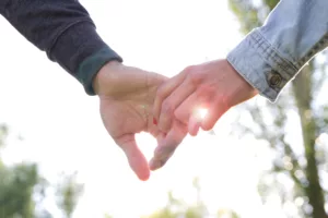 hands of a couple held together