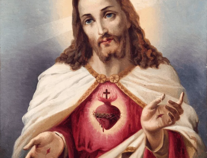 Sagrado_Coração_de_Jesus_-_escola_portuguesa,_século_XIX 100 lat nabożeństwa 5 pierwszych sobót miesiąca