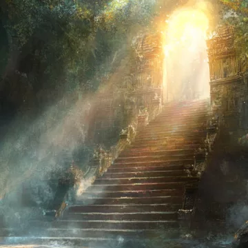 swiatlo-swieci-na-schodach-swiatyni Dziecię Jezus – śmierć – szczęście