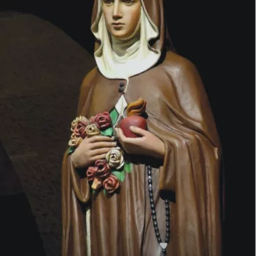 figura św. Filipy w sanktuarium Borgo San Pietro we włoszech Św. Filipa Mareri