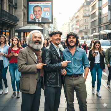 Główne postacie światowego komunizmu: Karol Marks, Włodzimierz Lenin, ERNESTO „CHE" GUEVARA