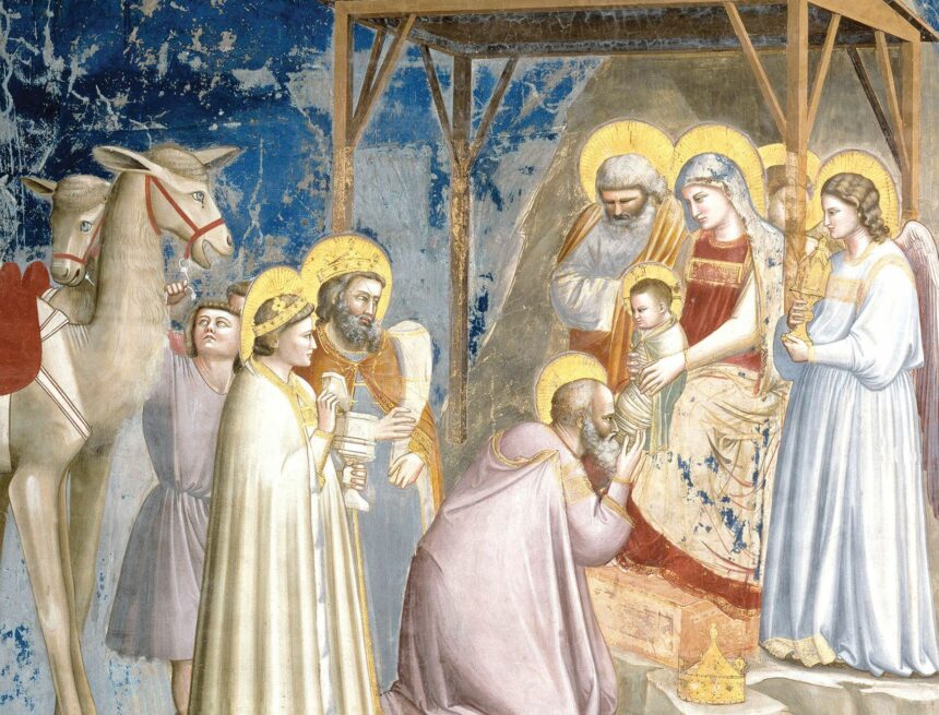 Pokłon Trzech Króli, Giotto di Bondone, ok. 1304